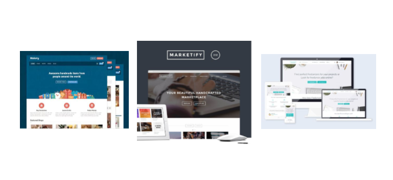 Recommended WordPress themes for marketplaces : Marketify, Makery and Freelance Engine