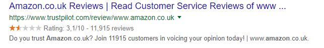 e-commerce giant Amazon UK scores badly on Trustpilot because of bad customer service and poor quality products. Don't let this happen to your online marketplace.