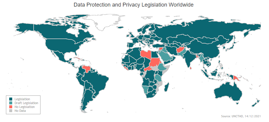 Global Data Protection Legislation - UN graphic