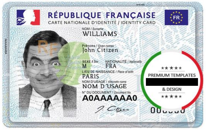 Mr Bean Fake French ID Card