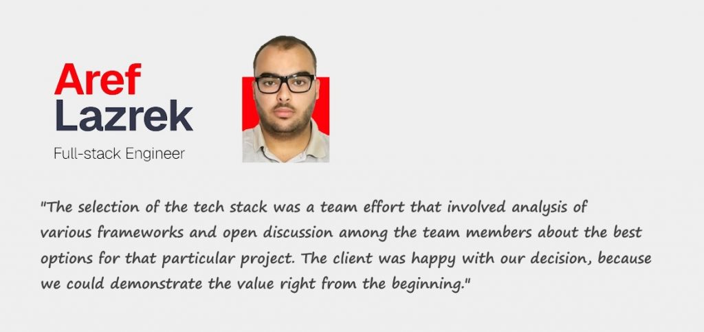 Aref tech stack selection quote