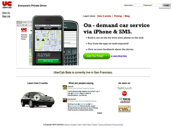 Uber's first prototype - UberCab