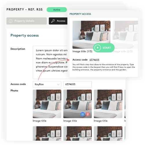 Nestify uses autogenerated access codes via KeyBox and KeyNest.